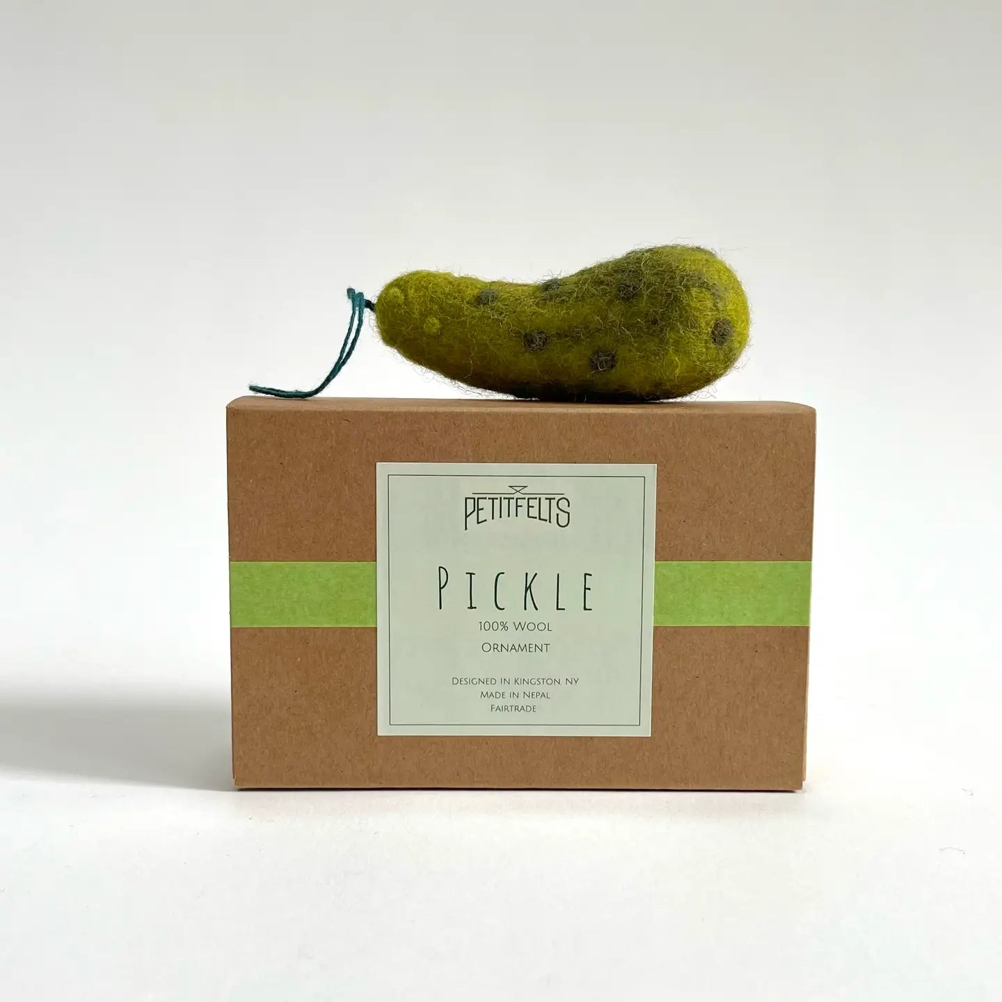 Felted Wool Pickle Ornament