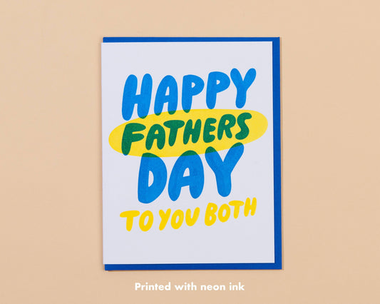 Letterpress Happy Father's Day You Both Card