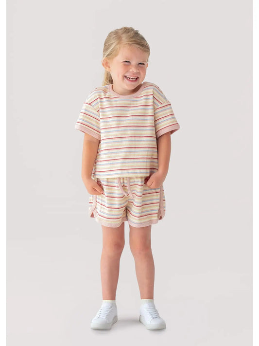 Sunset Sherbet Short Sleeve Two Piece Set