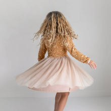 Load image into Gallery viewer, Sequin Champagne Sparkle Tulle Dress
