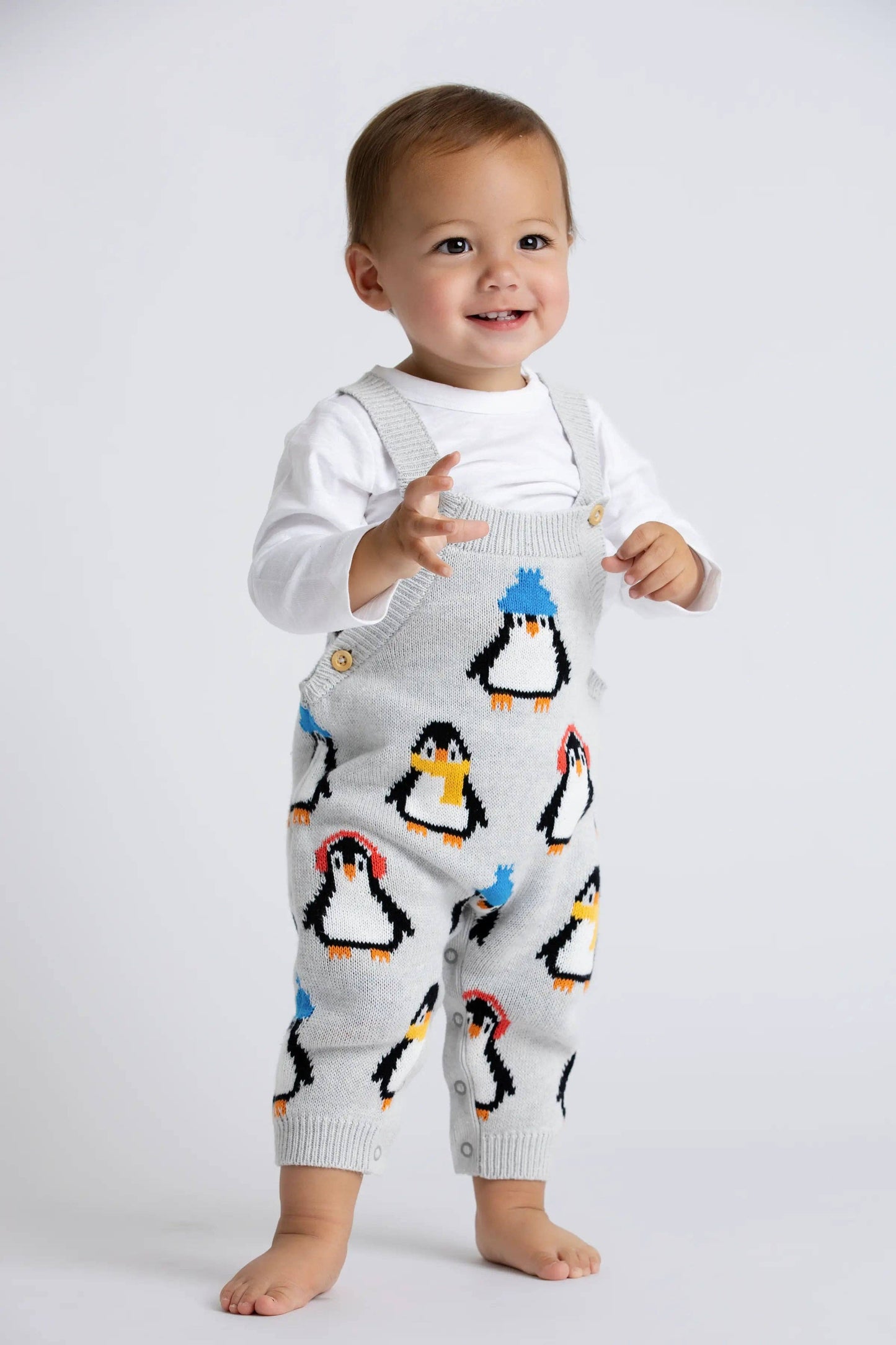 Knit Overalls Penguins