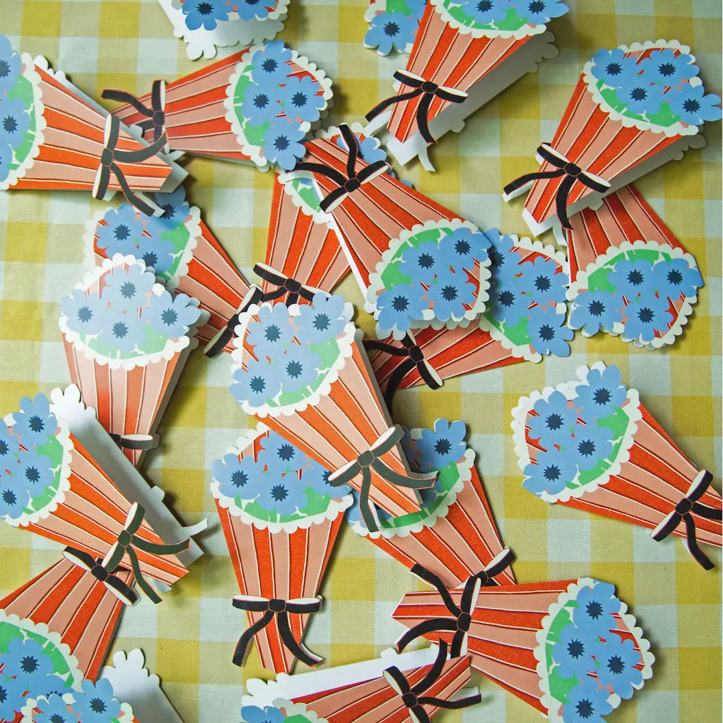 Flower Bouquet Amour Collection - Die Cut Card