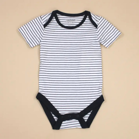 Venice Navy Stripe Short Sleeve Bodysuit