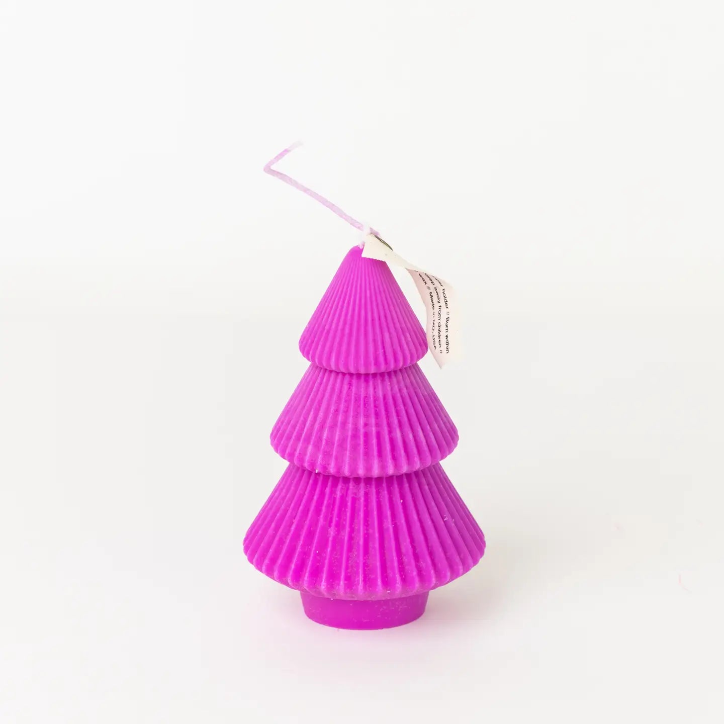 Ribbed Xmas Tree Candle - Several Colors