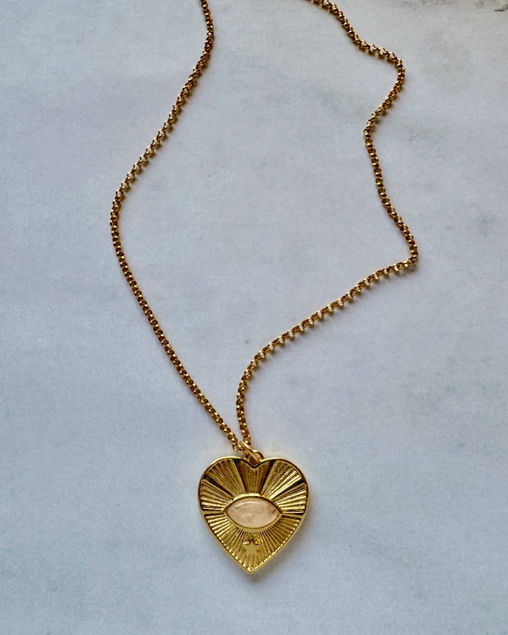 Juliet Heart and Gemstone Pendant Necklace
