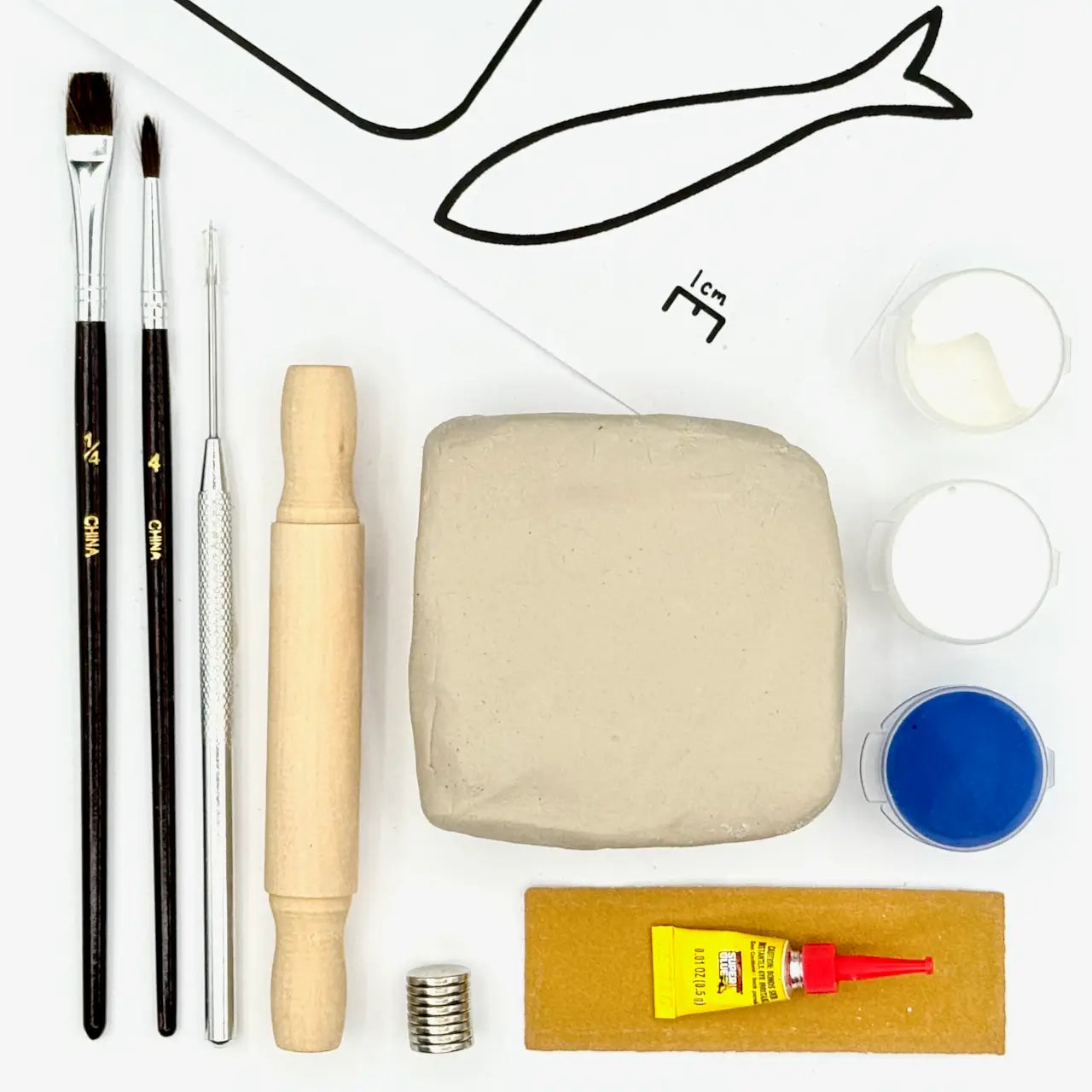 Sardine Clay Magnets Diy Kit