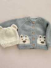 Load image into Gallery viewer, Bear Cardigan Sweater - Bowie Grey
