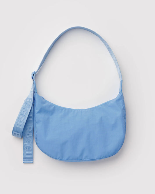 Medium Nylon Baggu Crescent Bag - Piscine