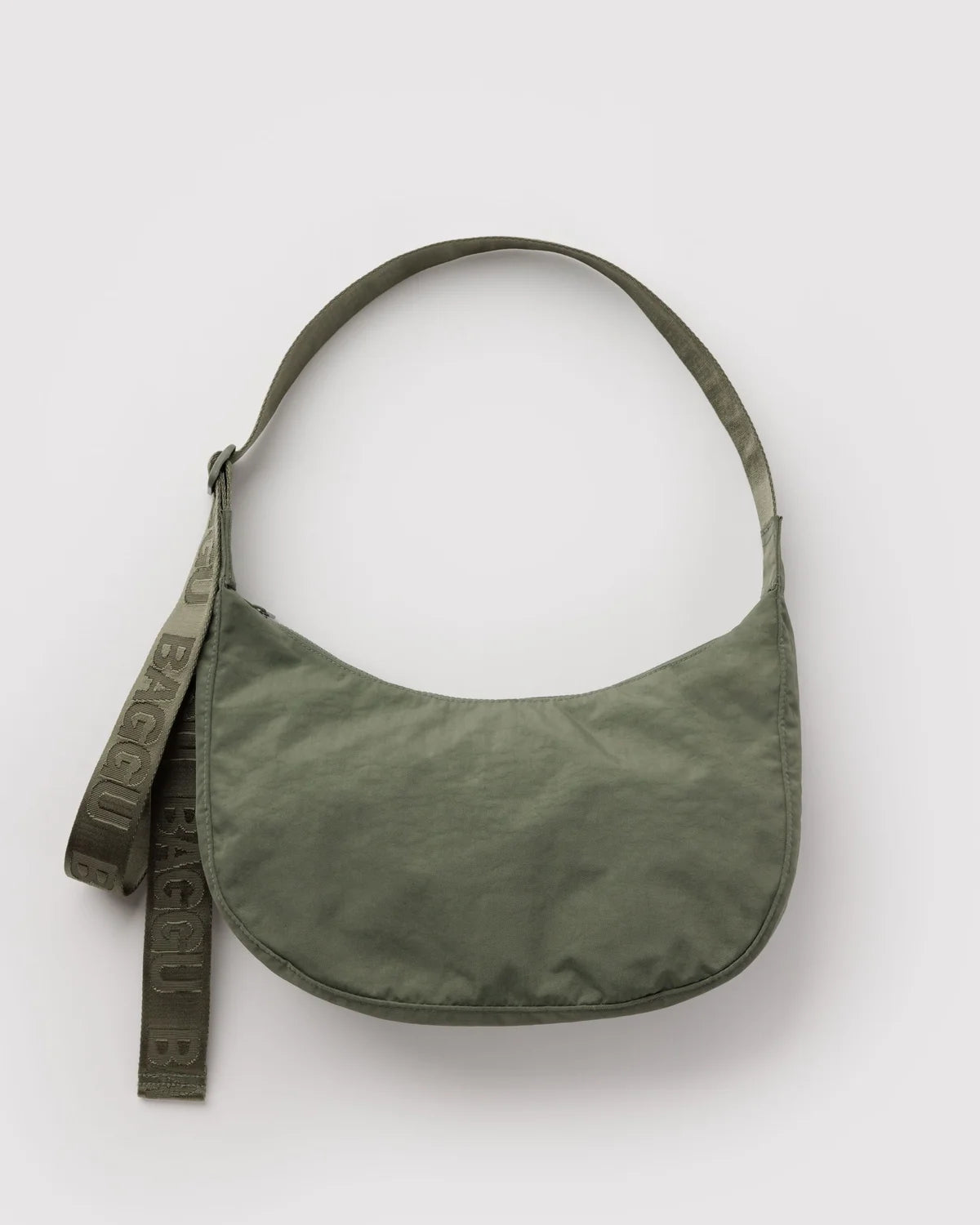 Medium Nylon Baggu Crescent Bag - Caper