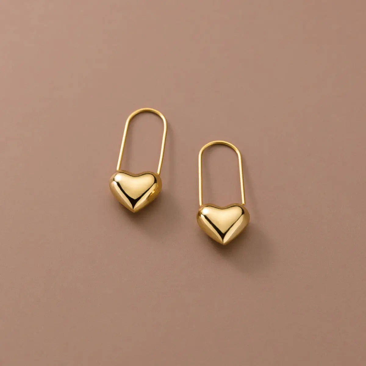 Minimalist Cute Heart Pin Earrings