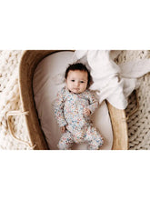 Load image into Gallery viewer, Baby Footed Zip Romper- Mountain Meadow
