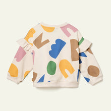 Load image into Gallery viewer, Recycled Cotton Mon Coeur Ruffled Sweatshirt
