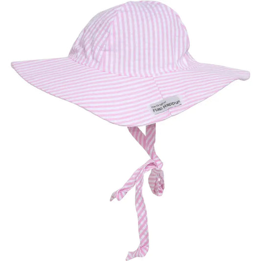 Kids UPF50+ Sun Hat - Pink Stripe