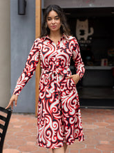 Load image into Gallery viewer, DELIA Cotton Knit Dress - Filigree Red
