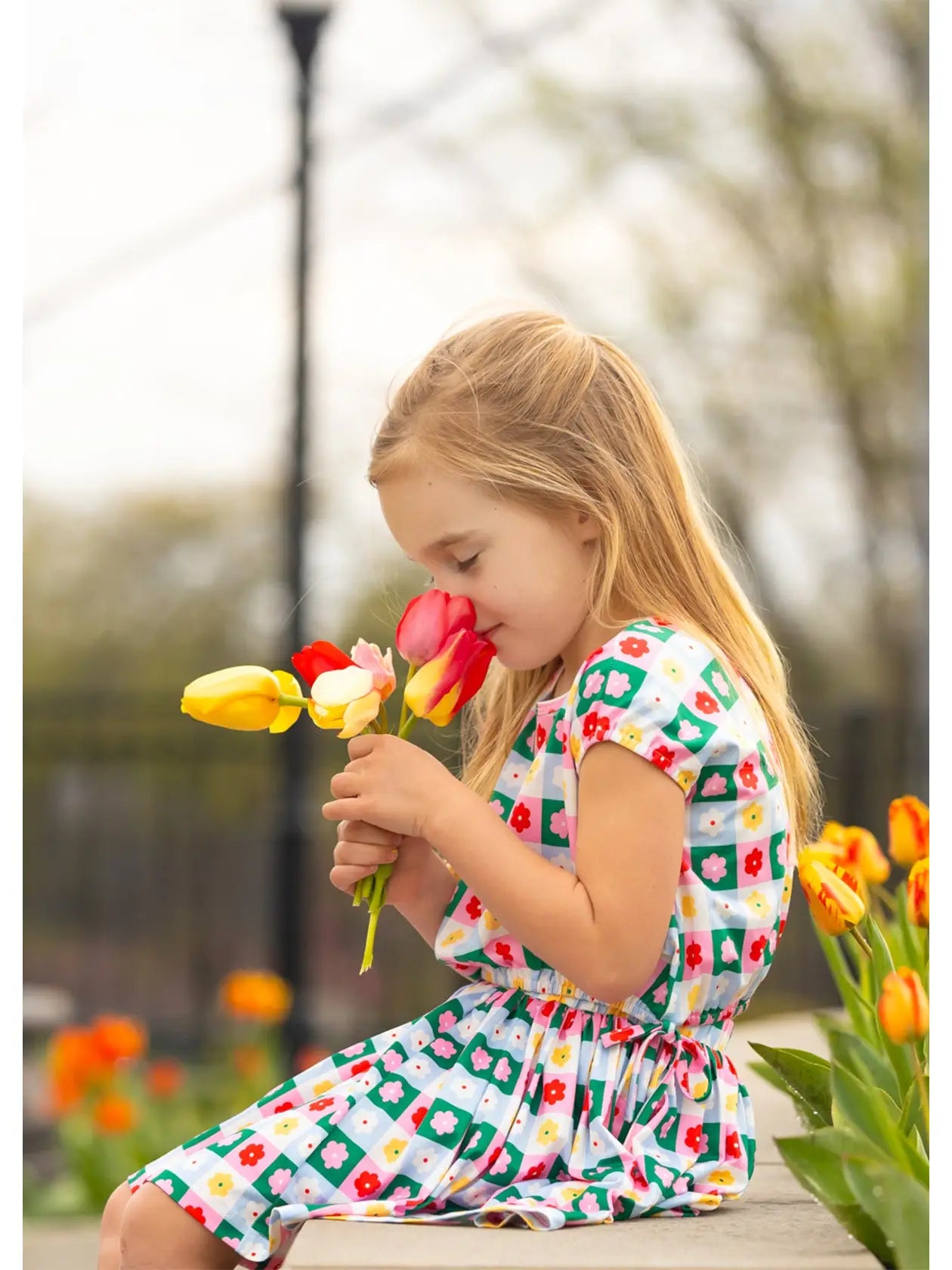 Flower Pops Cap Sleeve Two Piece Set