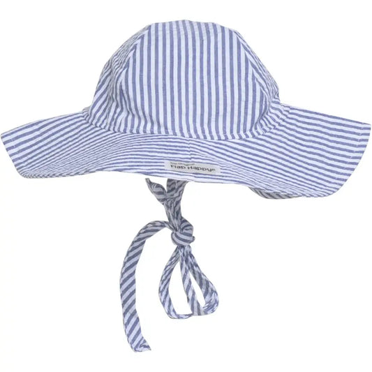 Kids UPF50+ Sun Hat - Blue Stripe