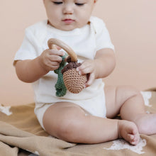 Load image into Gallery viewer, Teether Acorn Cotton Rattle

