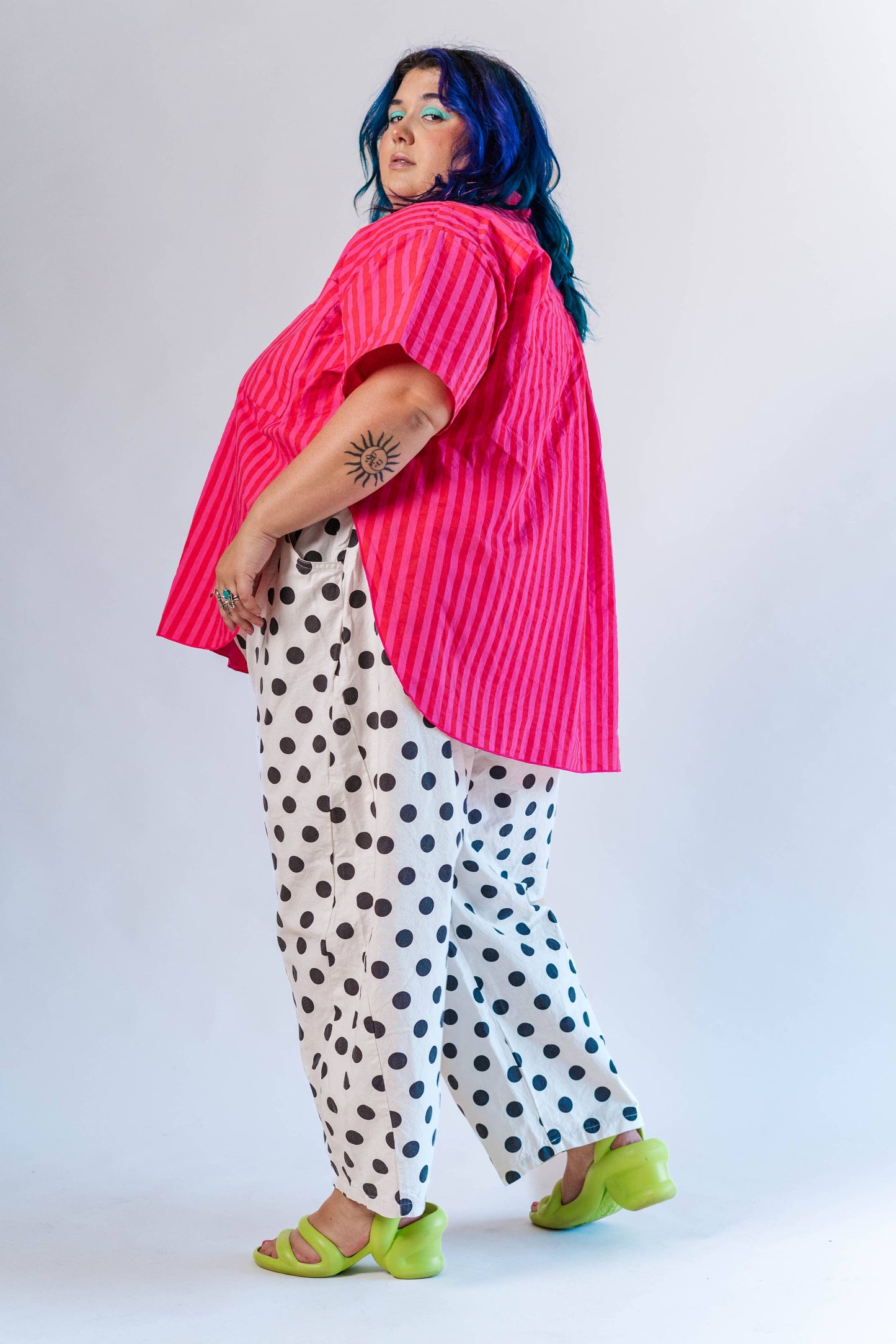 White/Black Dot Balloon Pant