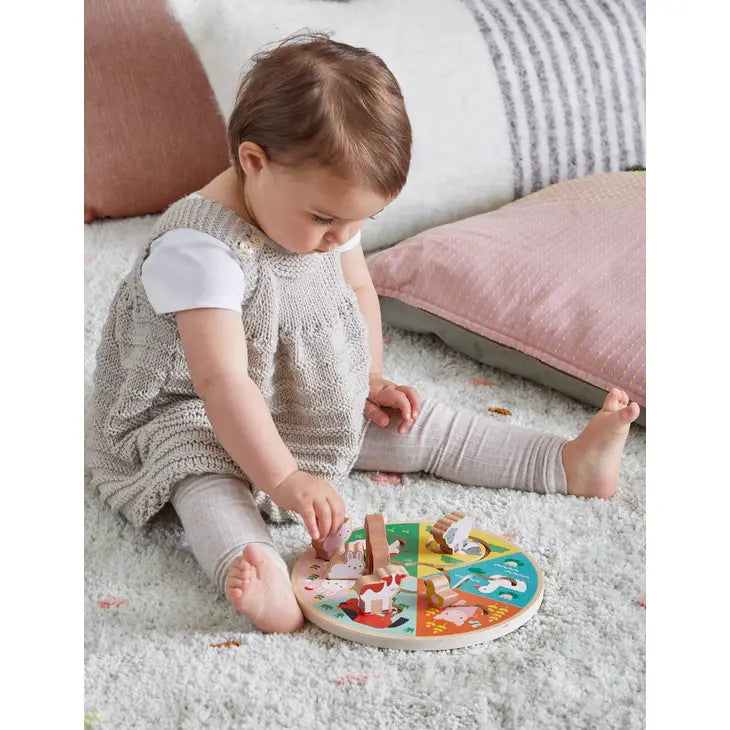 Farm Animals Wooden Sliding Maze