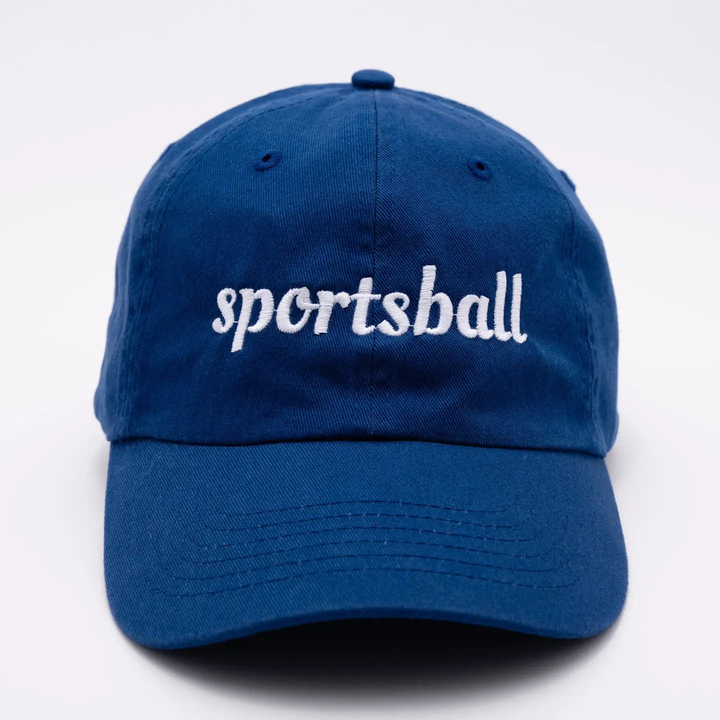 100% Cotton Sportsball Baseball Hat - Blue