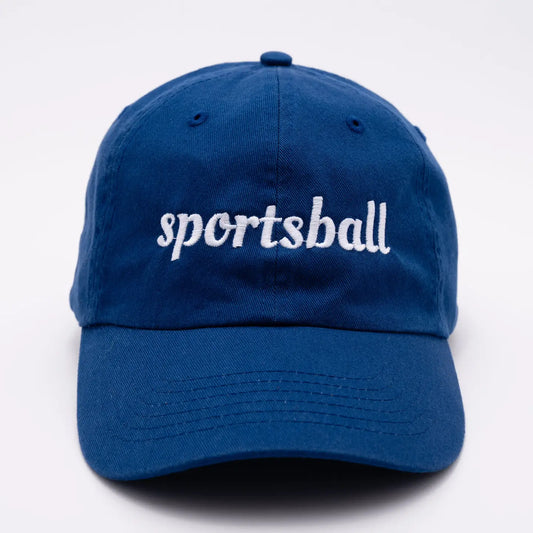 100% Cotton Sportsball Baseball Hat - Blue
