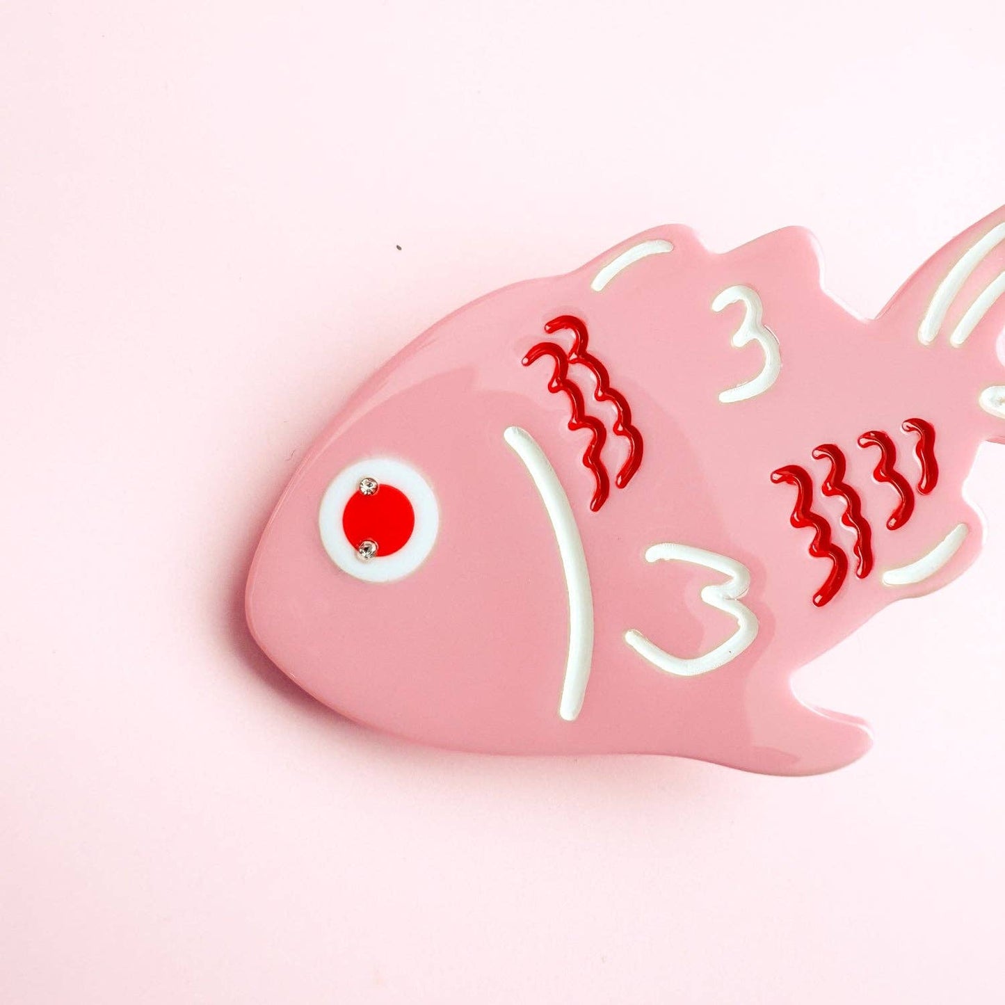 Pink Fish Alligator Clip