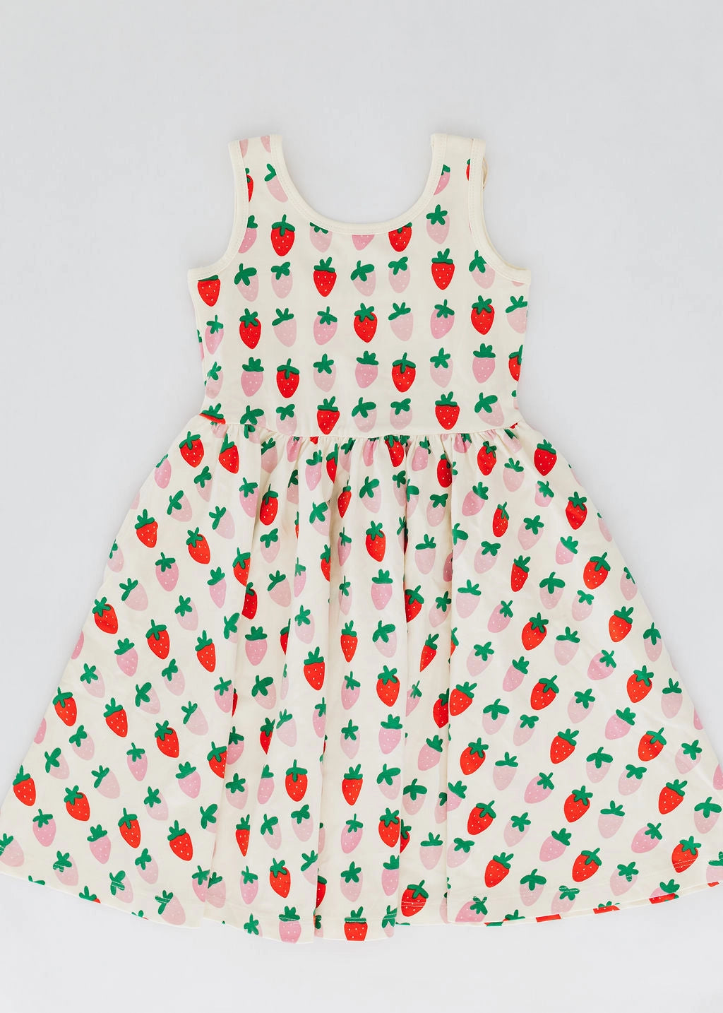 Sleeveless Twirl Dress - Strawberries