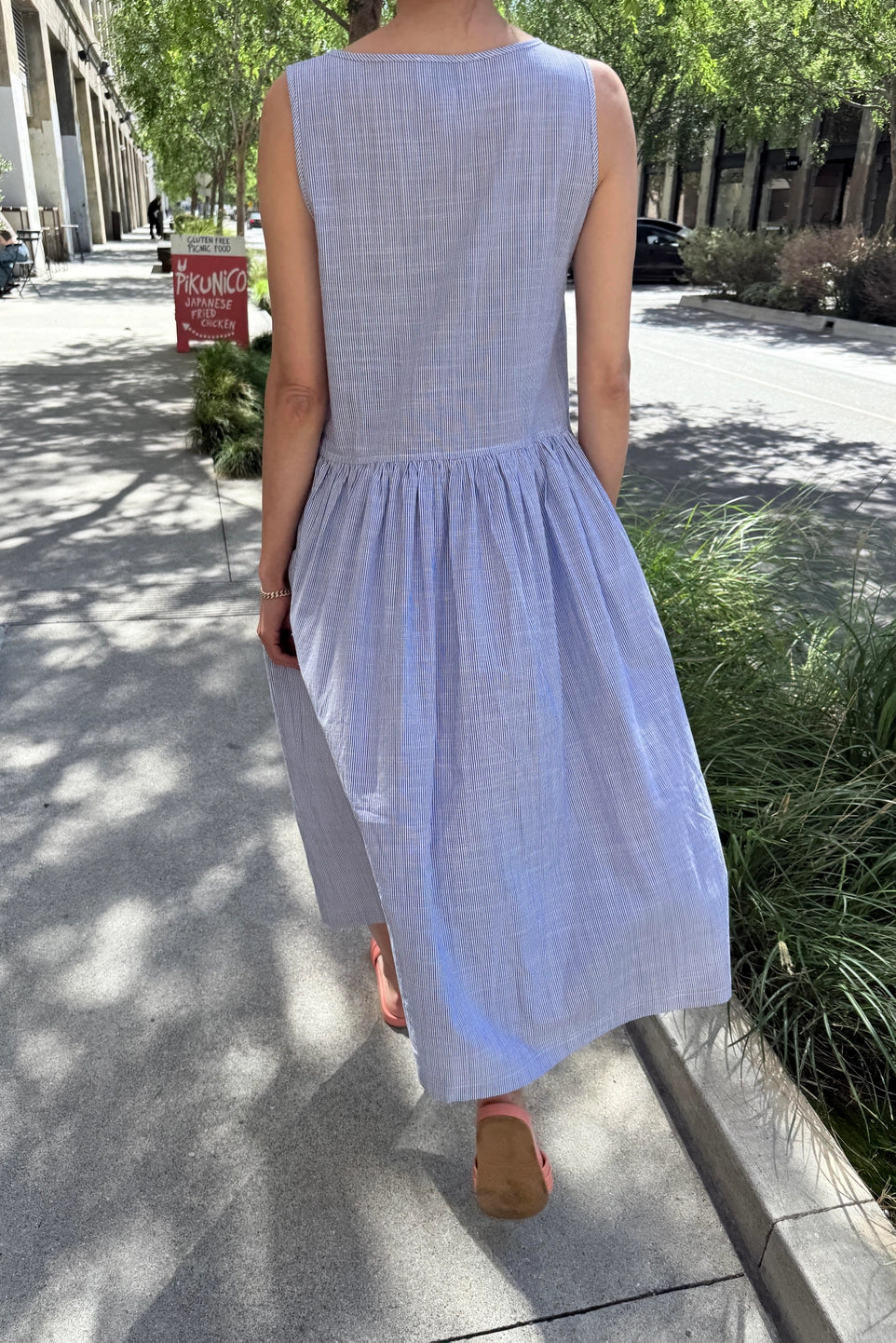 Marianne Dress - Blue Stripe