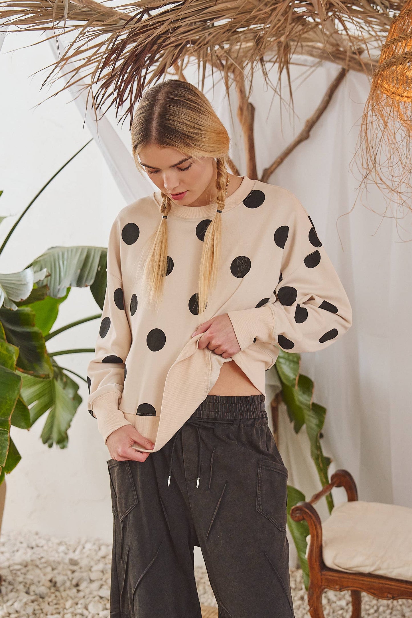 Polka Dot Sweatshirt
