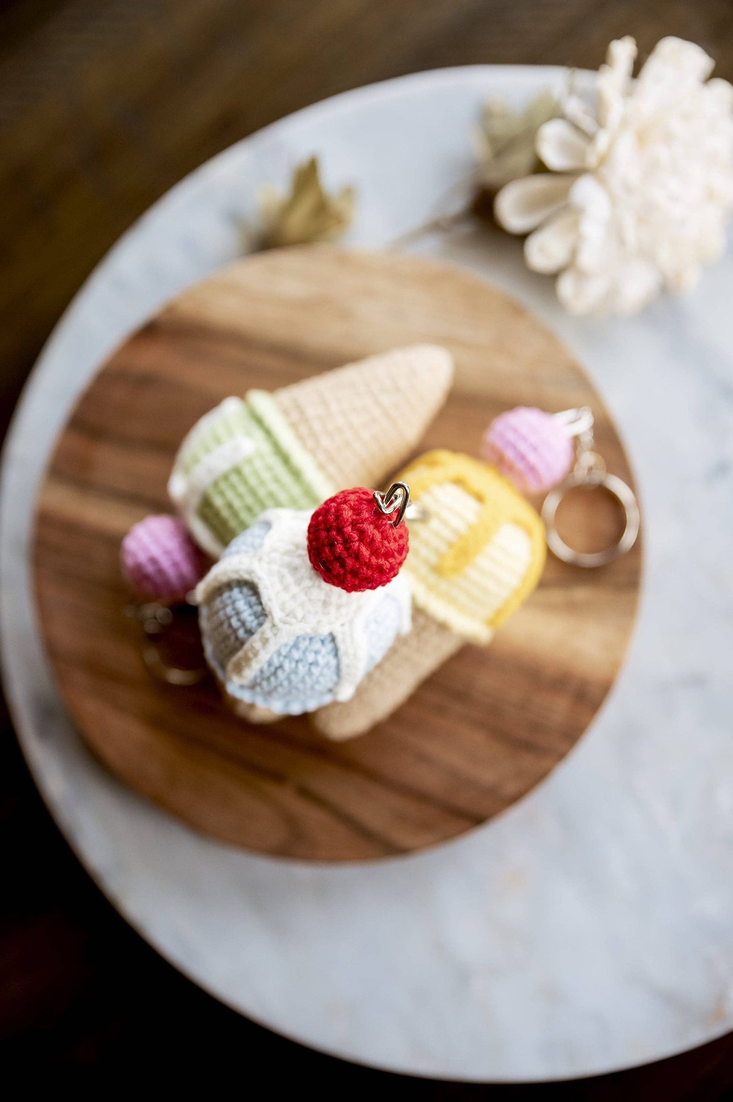 Ice Cream Keychain and Zipper Pull