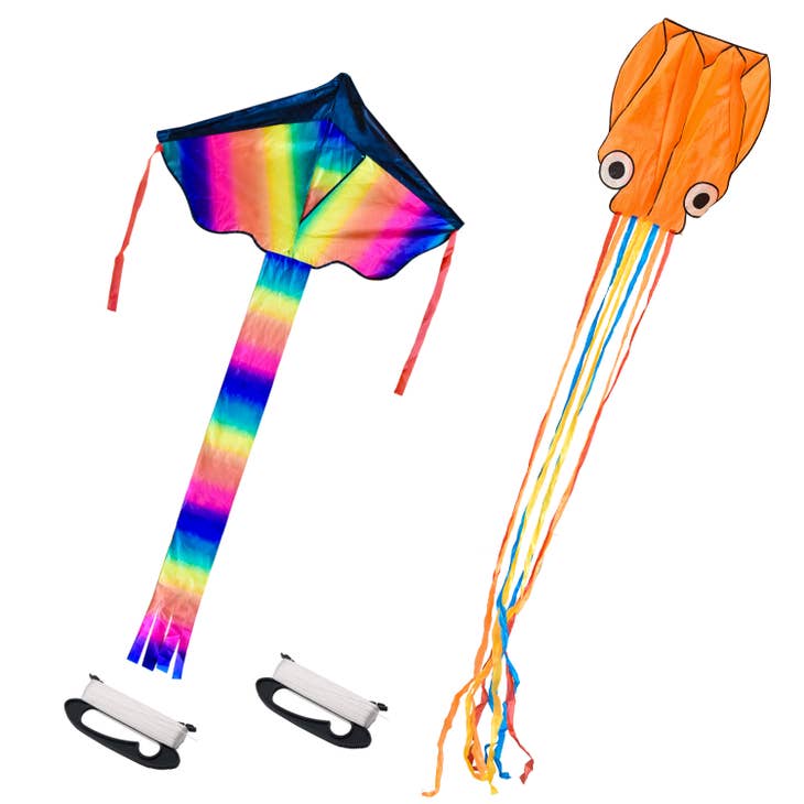 Rainbow and Octopus Kites For Kids and Adults