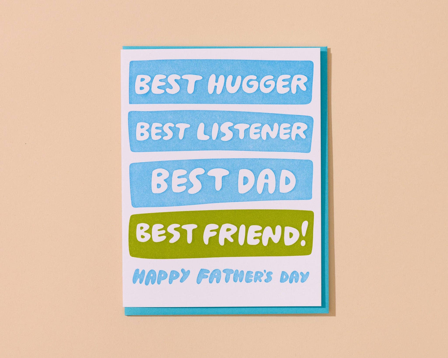 Letterpress Father's Day Card—Best Hugger/Dad/Friend