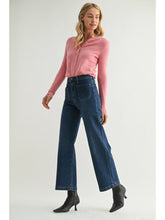 Load image into Gallery viewer, Patch Pocket Wide Leg - Dark Wash
