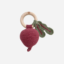 Load image into Gallery viewer, Teether Beet Cotton Rattle
