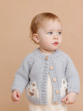 Load image into Gallery viewer, Bear Cardigan Sweater - Bowie Grey
