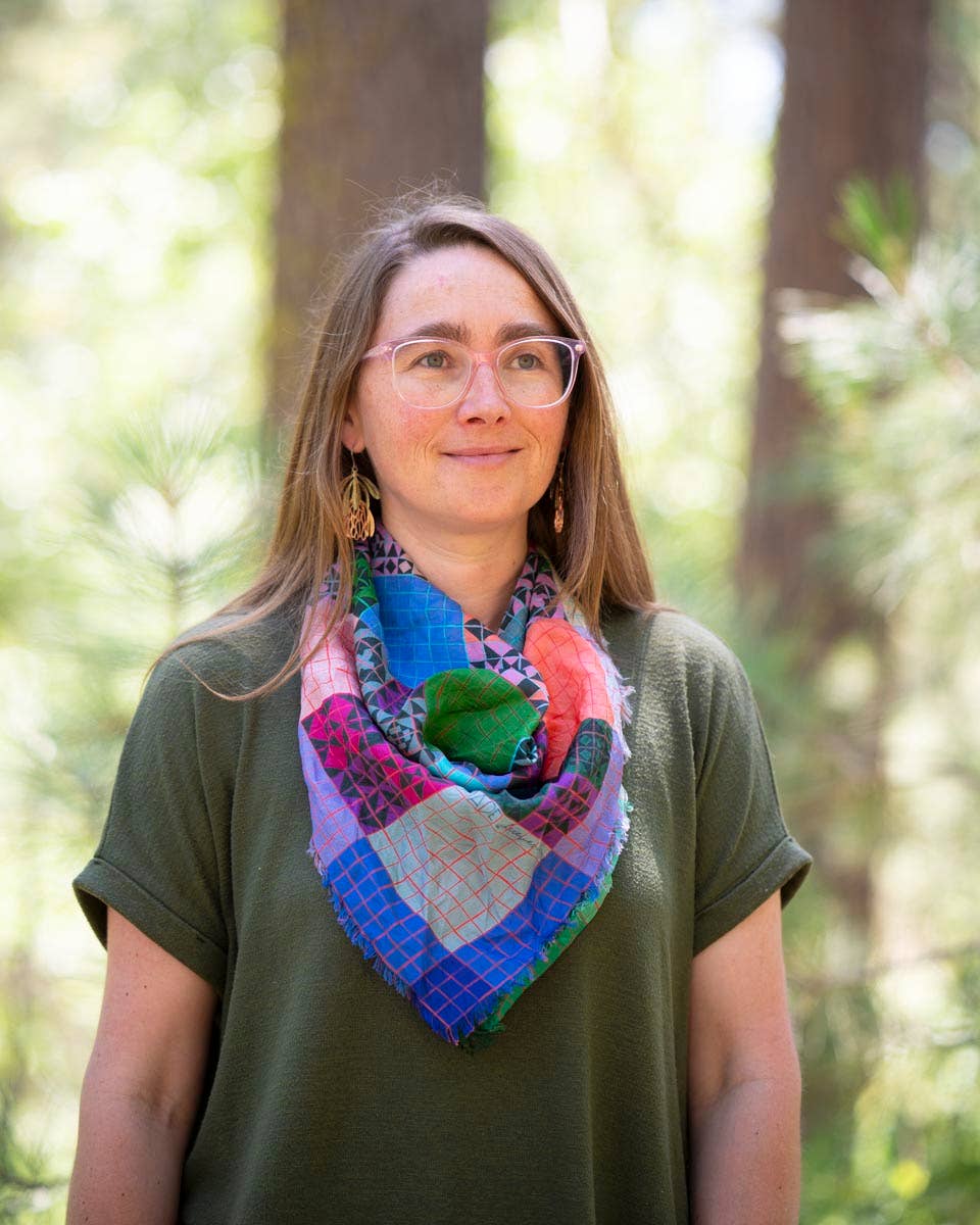 Summer in the Desert Patchwork - Pure Silk Bandana Scarf