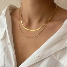 Load image into Gallery viewer, Layering Double 18K Gold Plated Chain Necklace
