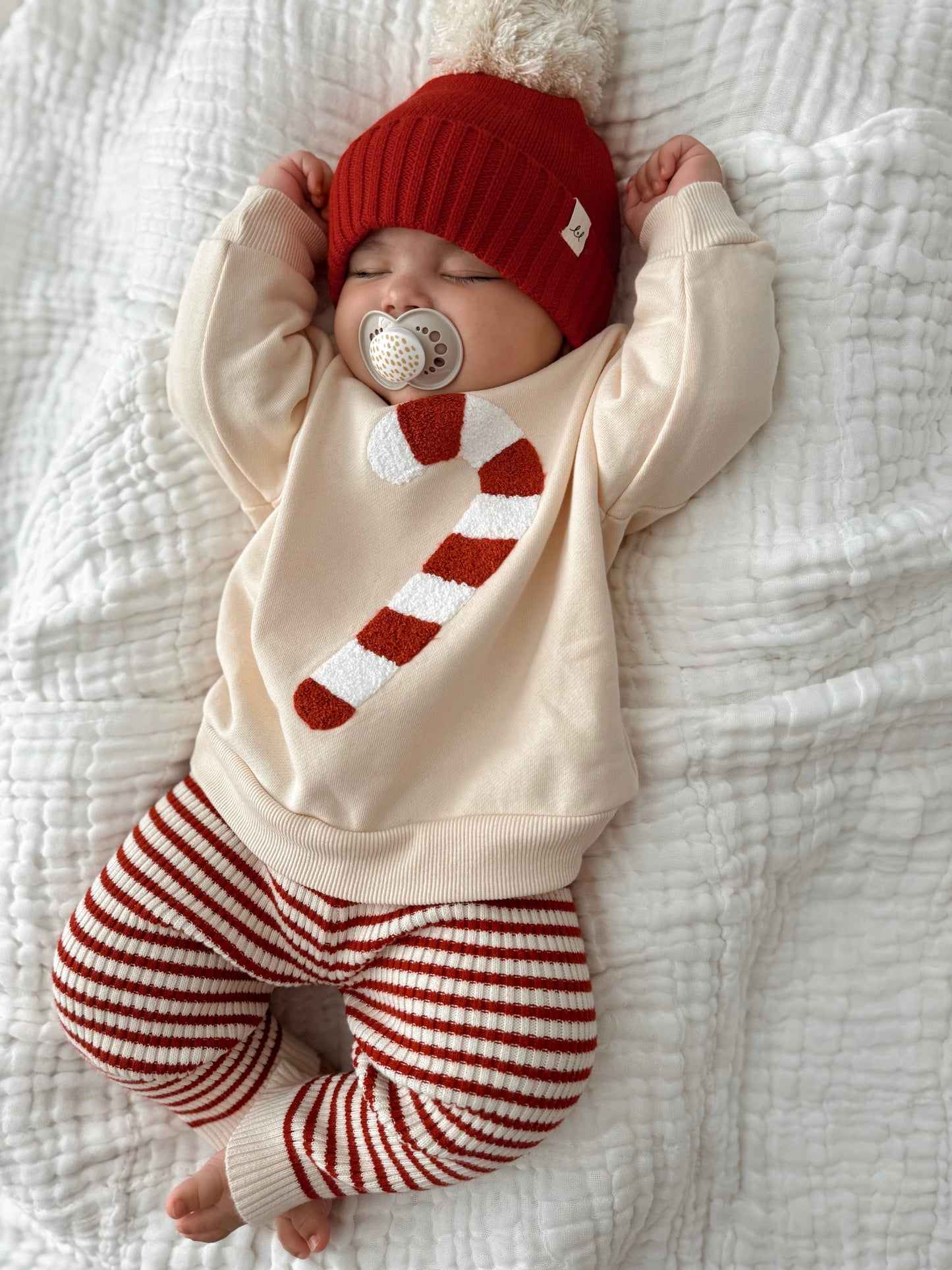 Candy Cane Striped Leggings