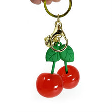 Load image into Gallery viewer, Charming Cherries Keychain Bag Charm – Cute &amp; Playful Access
