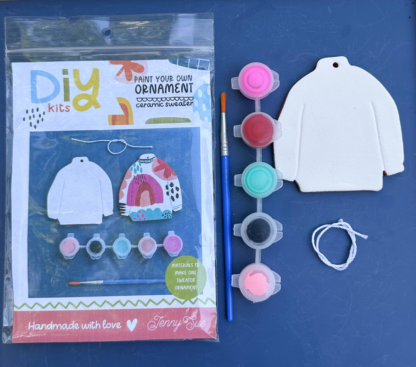 DIY Ceramic Ornament Kit – Holiday Sweater – Festive