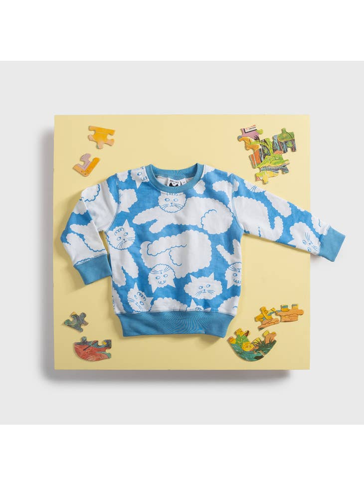 Cloud Cat Print Sweatshirt (kids & baby)