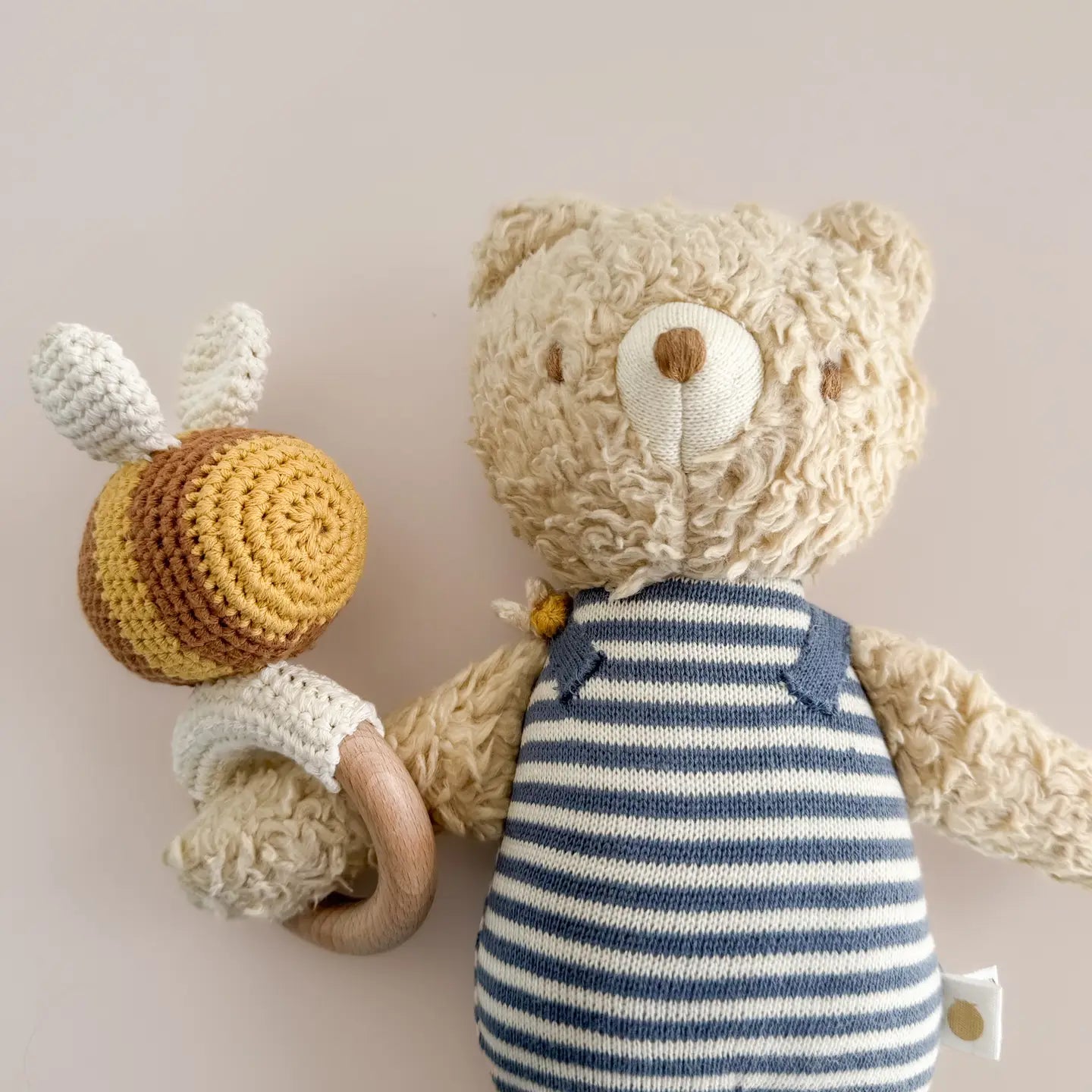 Teether Bee Cotton Crochet Rattle
