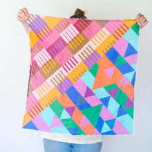 Load image into Gallery viewer, Autumn On the Plains - Shapes - Pure Silk Bandana Scarf
