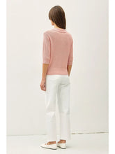 Load image into Gallery viewer, Collared Henley 1/2 Sleeve Sweater - Rose

