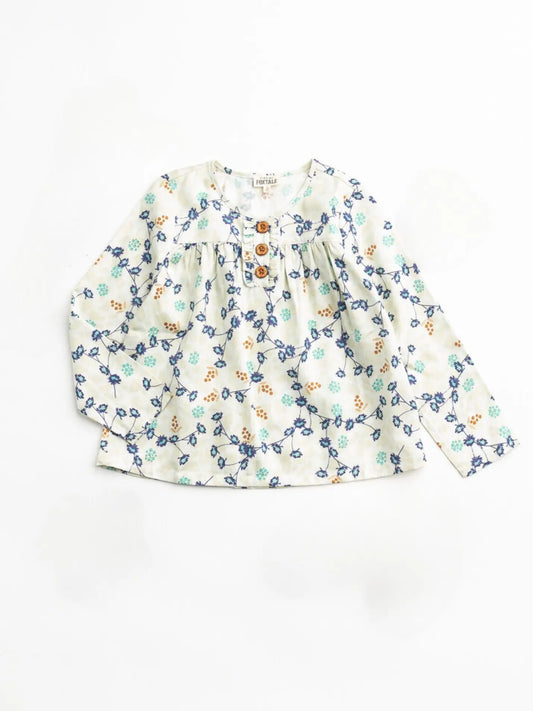 Folklore Top - Leafy Vines