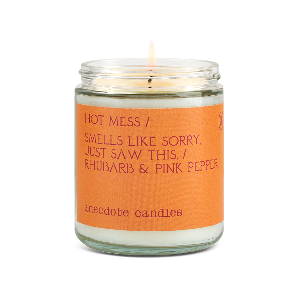 Hot Mess (Rhubarb & Pink Pepper) Glass Jar Candle