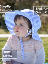 Load image into Gallery viewer, Kids Cotton Floppy Hat | Pink Stripes
