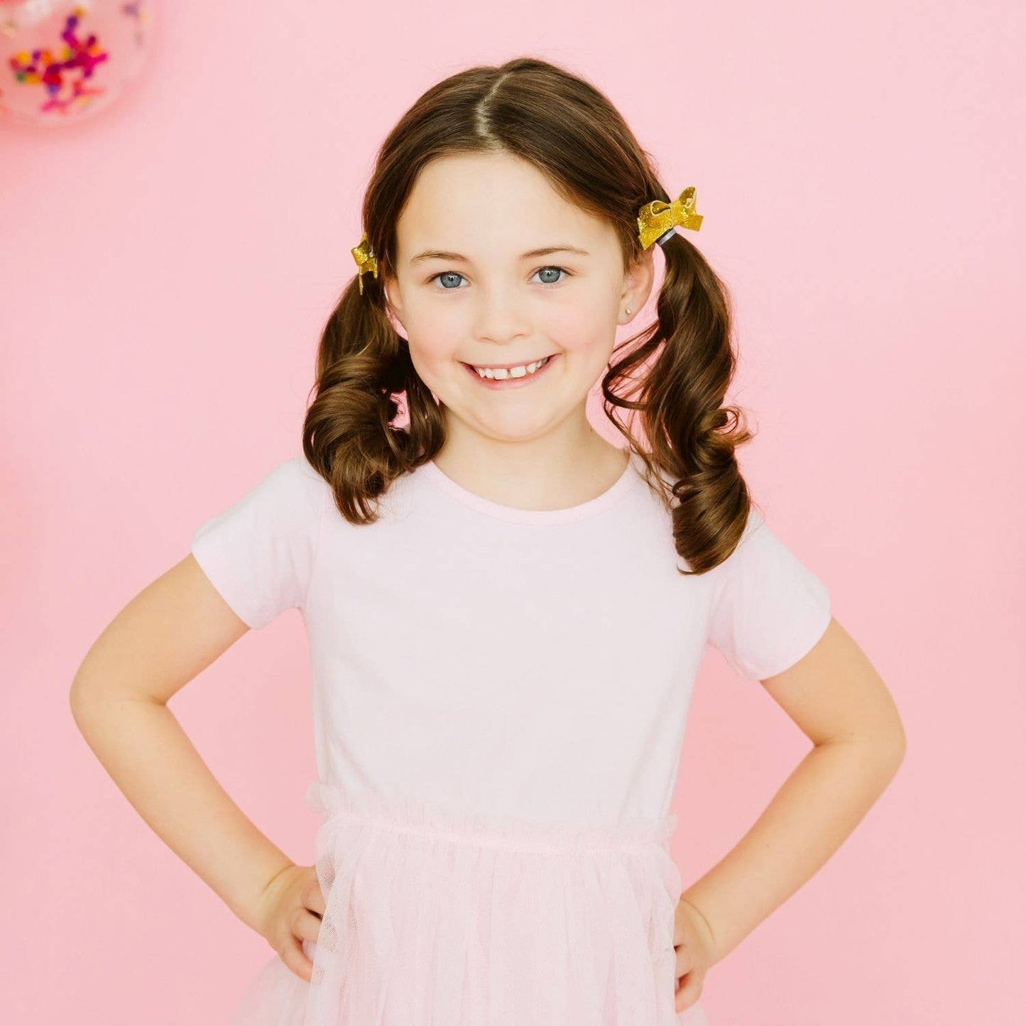 Pink Confetti Short Sleeve Tutu Dress