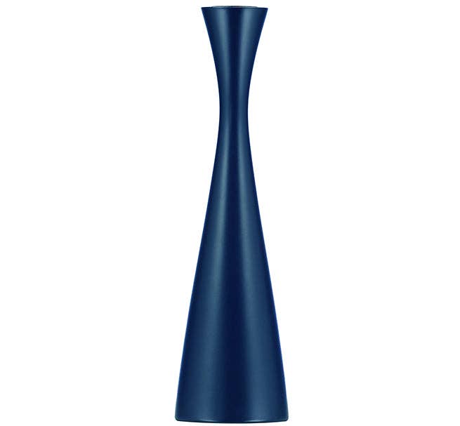 9.8'' Tall Midnight Blue Wooden Candle Holder