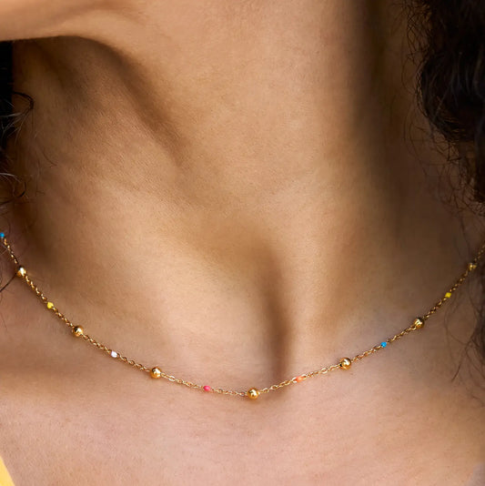 Dippin' Dots Necklace - 18K Gold Plated